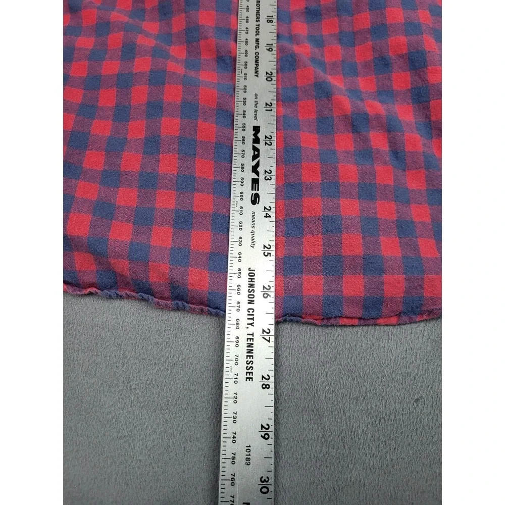 RHC Ron Herman Flannel Shirt‎ Mens Small Red Buffalo Check Plaid Lightweight